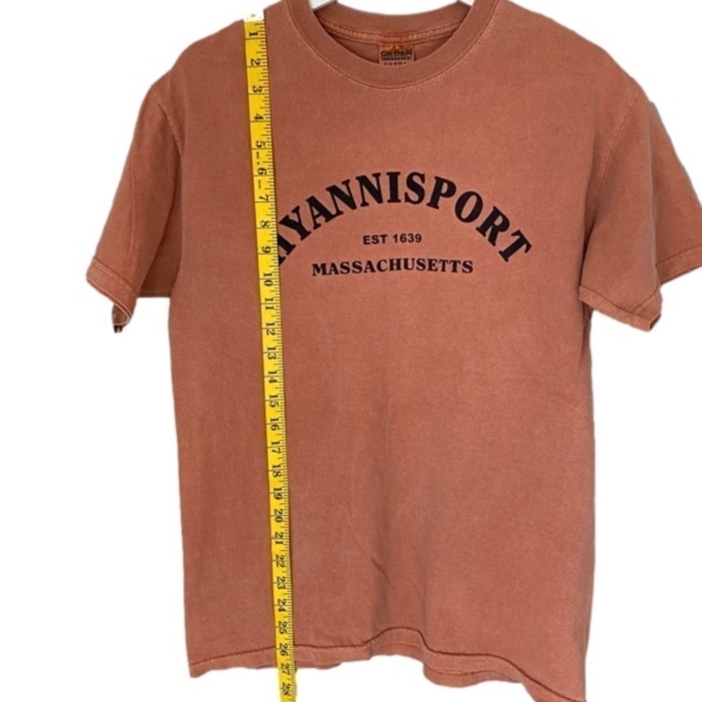 GILDAN Heavy Weight Cotton Hyannisport Massachusetts Tee Rustic Orange Size M - Picture 4 of 6